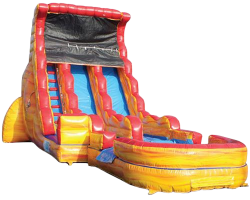 19' Volcano Lava Dual Lane Slide Wet-n-Dry